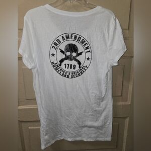 "Addicted To The Ride" 2A Short Sleeve White Scoop Neck Tshirt Size: XXL